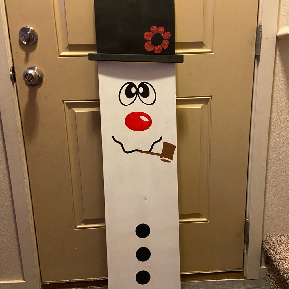 Frosty the snowman porch sign